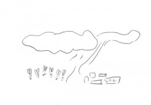 Konijnen wachtend op beter weer