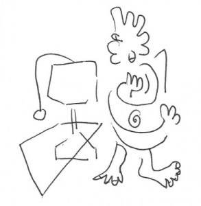 Kubistisch toiletbezoek